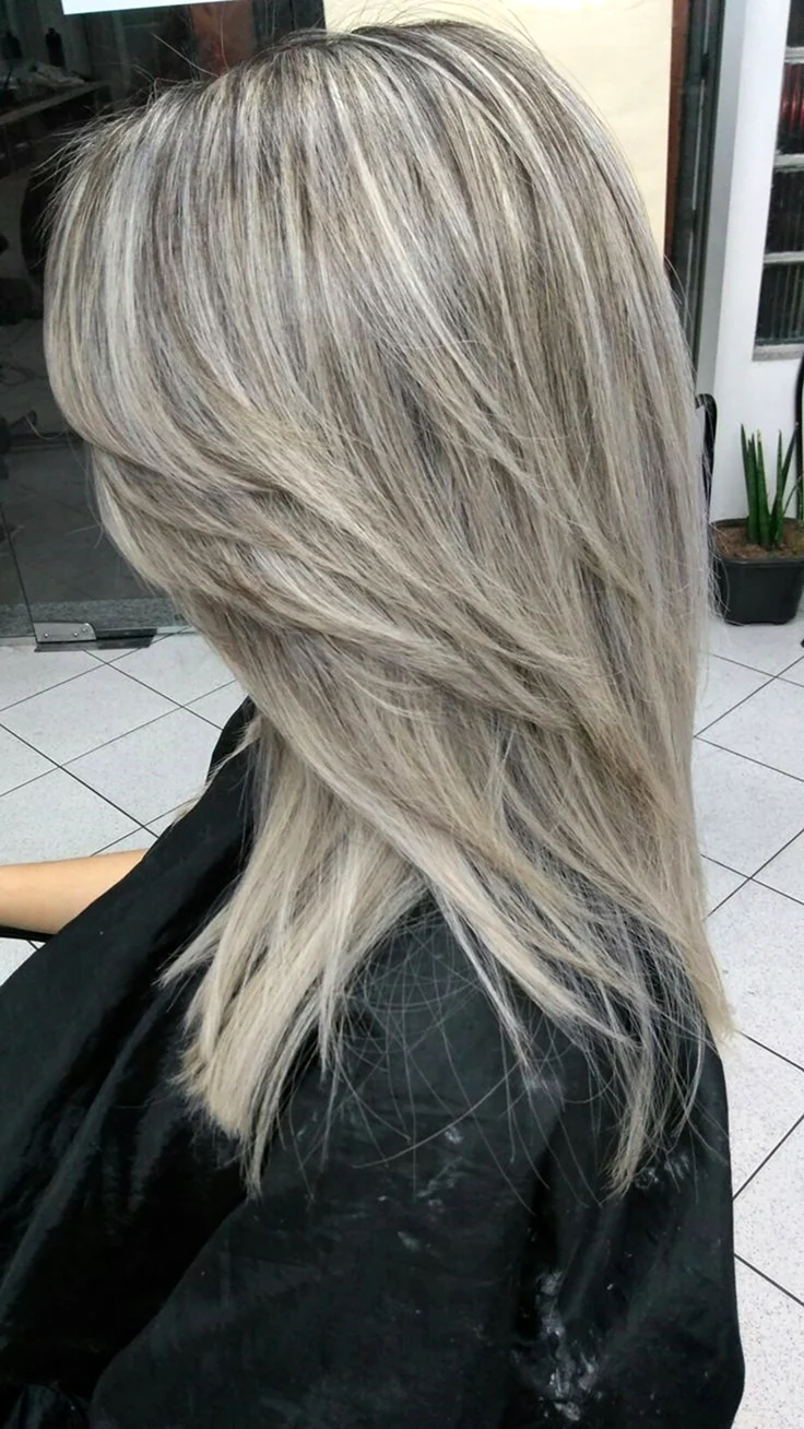 Пепельное мелирование на Каскад