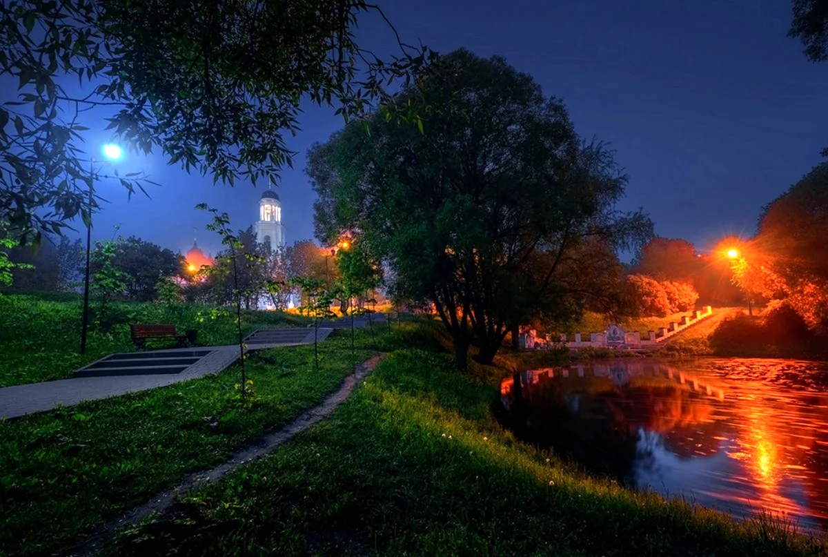 Вечерний парк (52 фото)