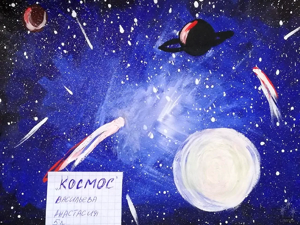 Правополушарное рисование для детей космос