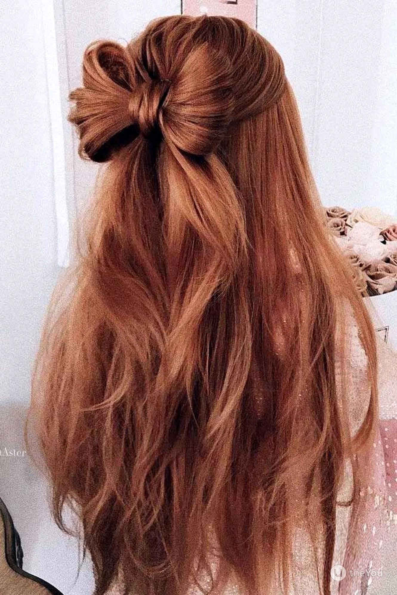 Half Up Half Down Hairstyle [Video] | Ribbon hairstyle, Long hair styles, Bow hairstyle