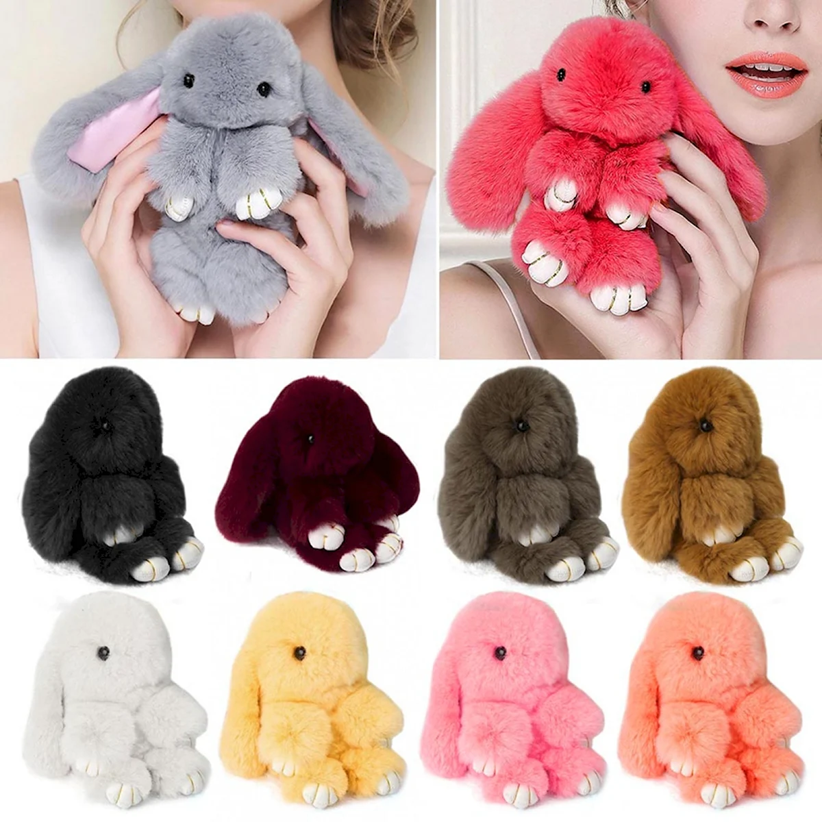 Пушистый Зайка брелок ALIEXPRESS