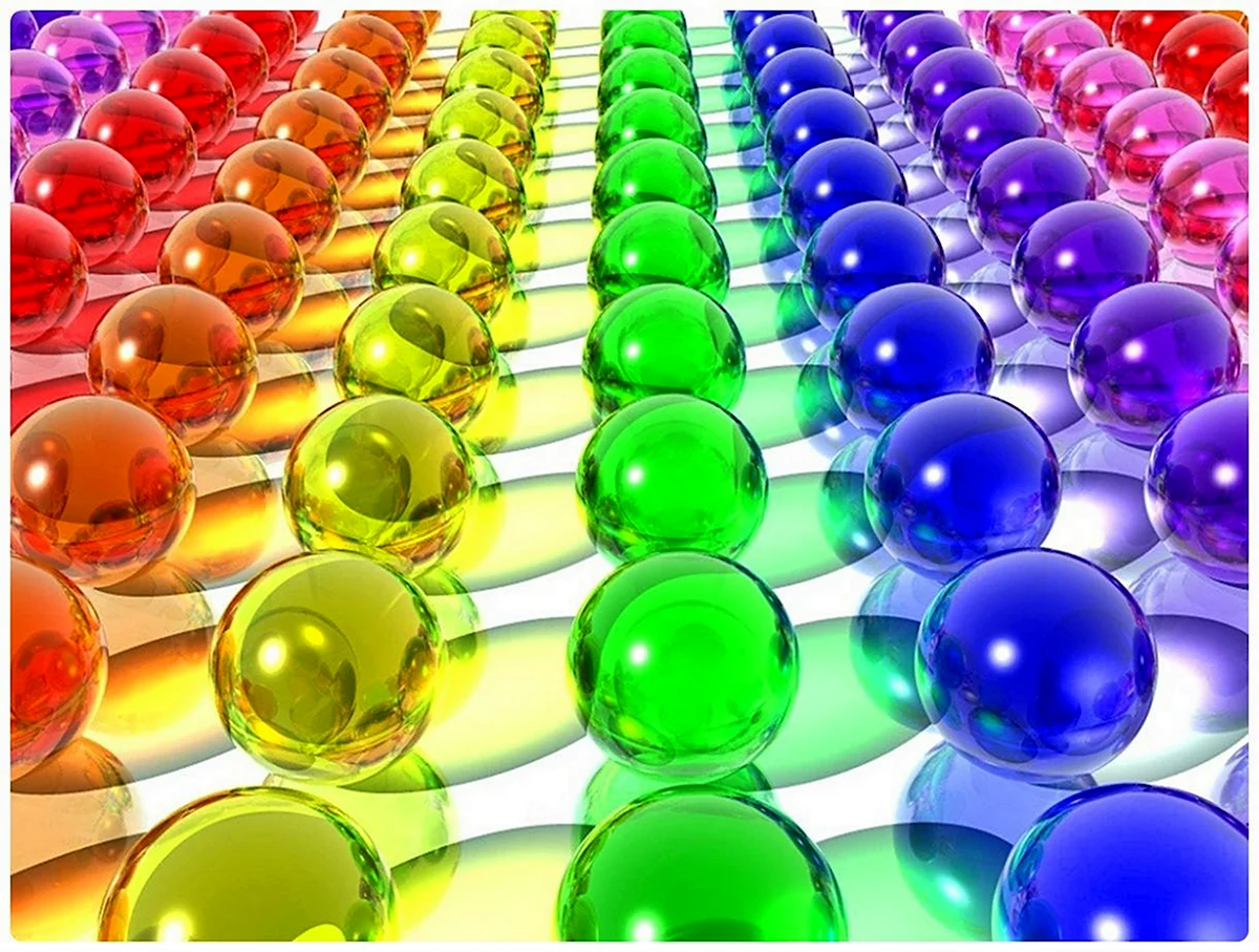 Цветные стеклянные шарики