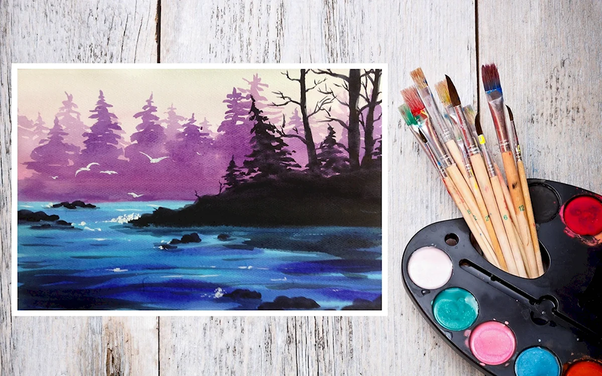 Рисование гуашью
