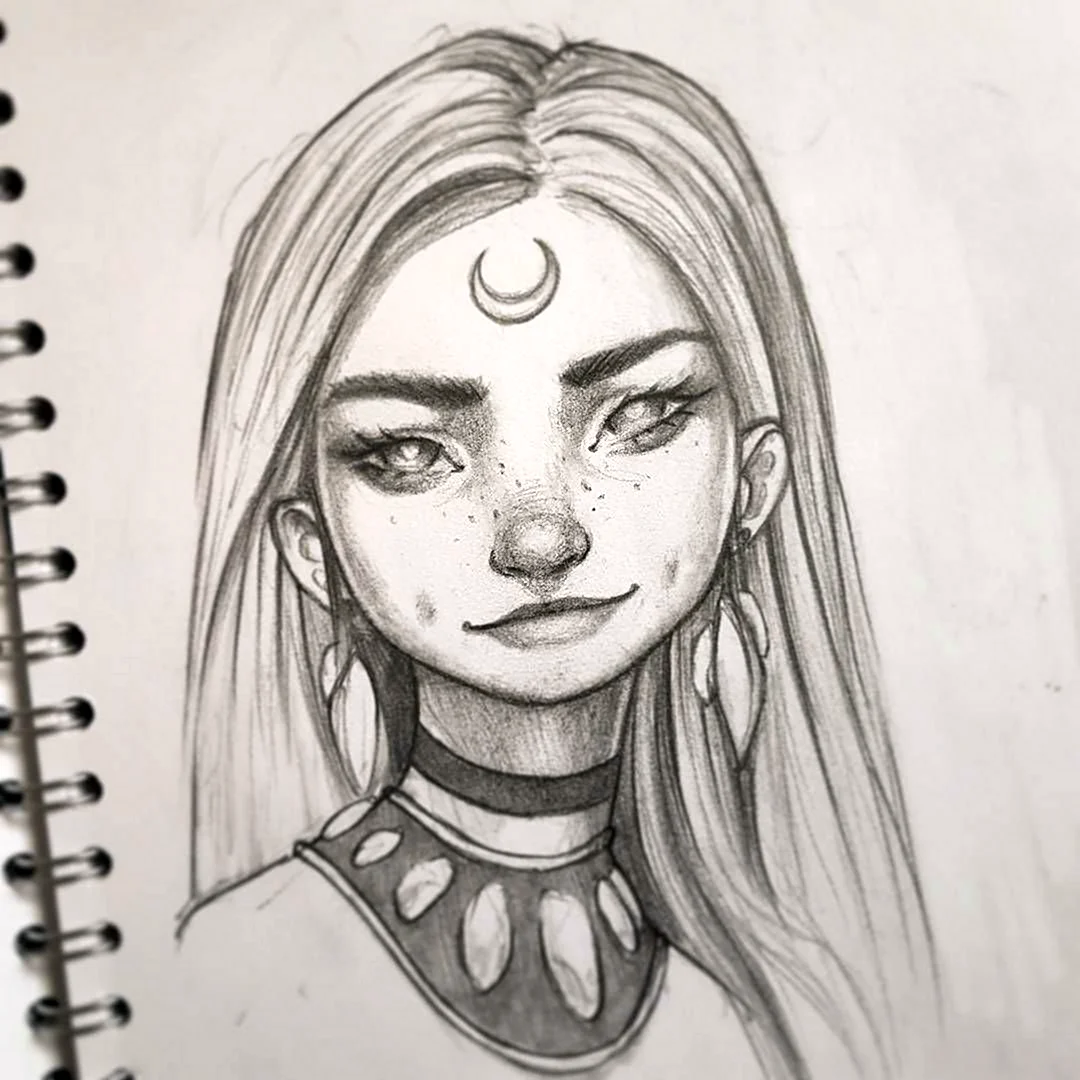 Рисунки для скетчбука девушки