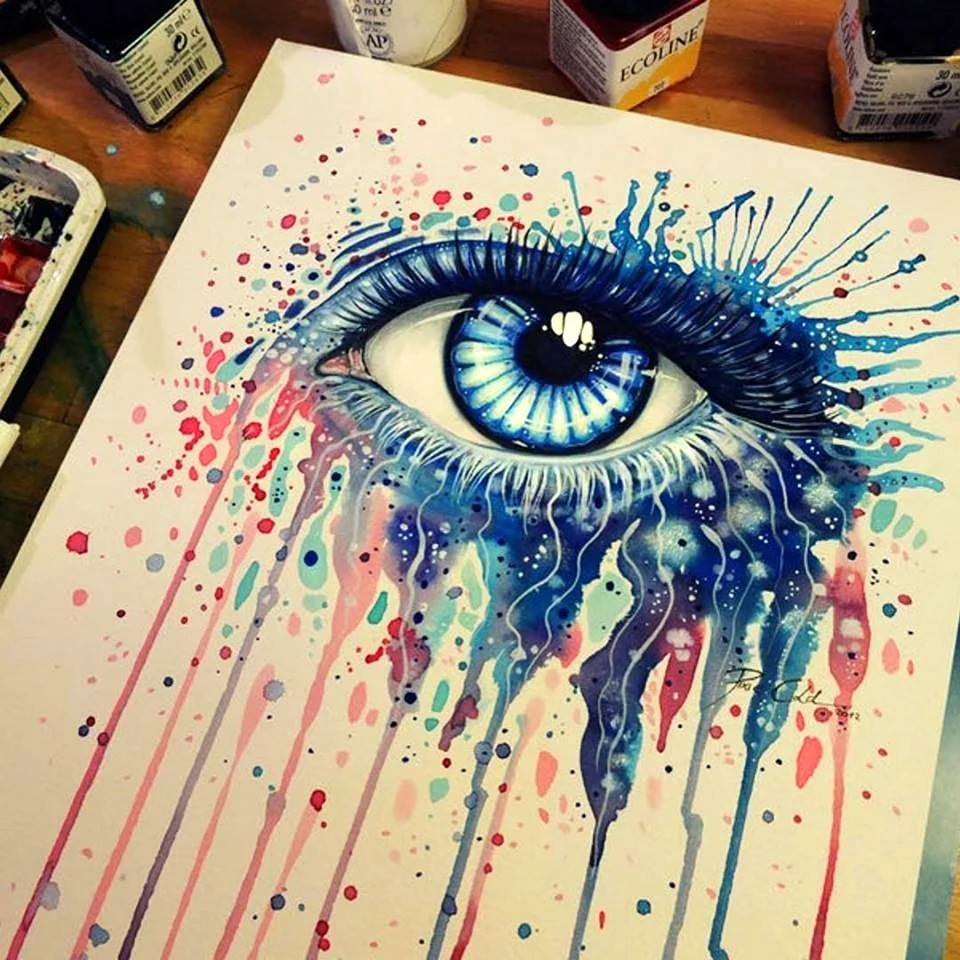 Рисунки красками