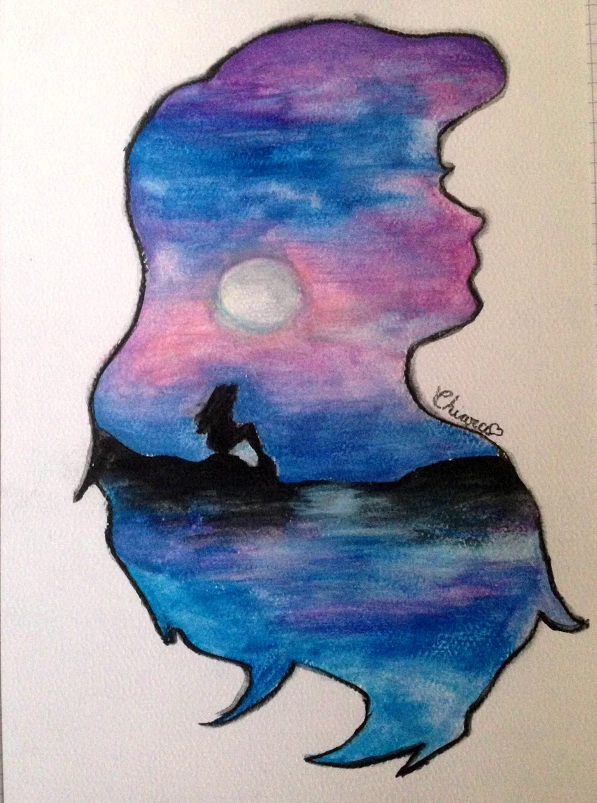 Рисунки красками легкие