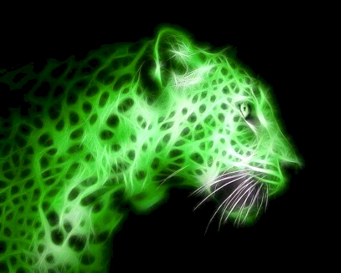 Зеленый леопард