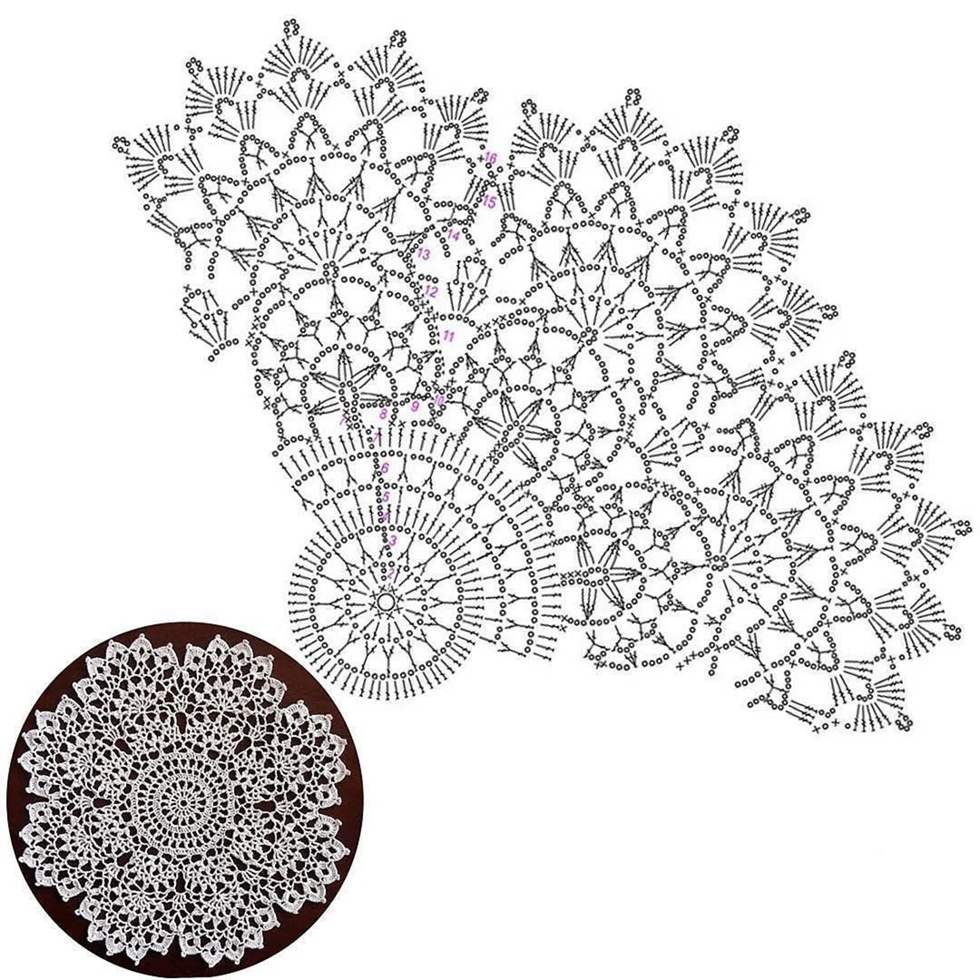 Салфетки крючком Doily Crochet
