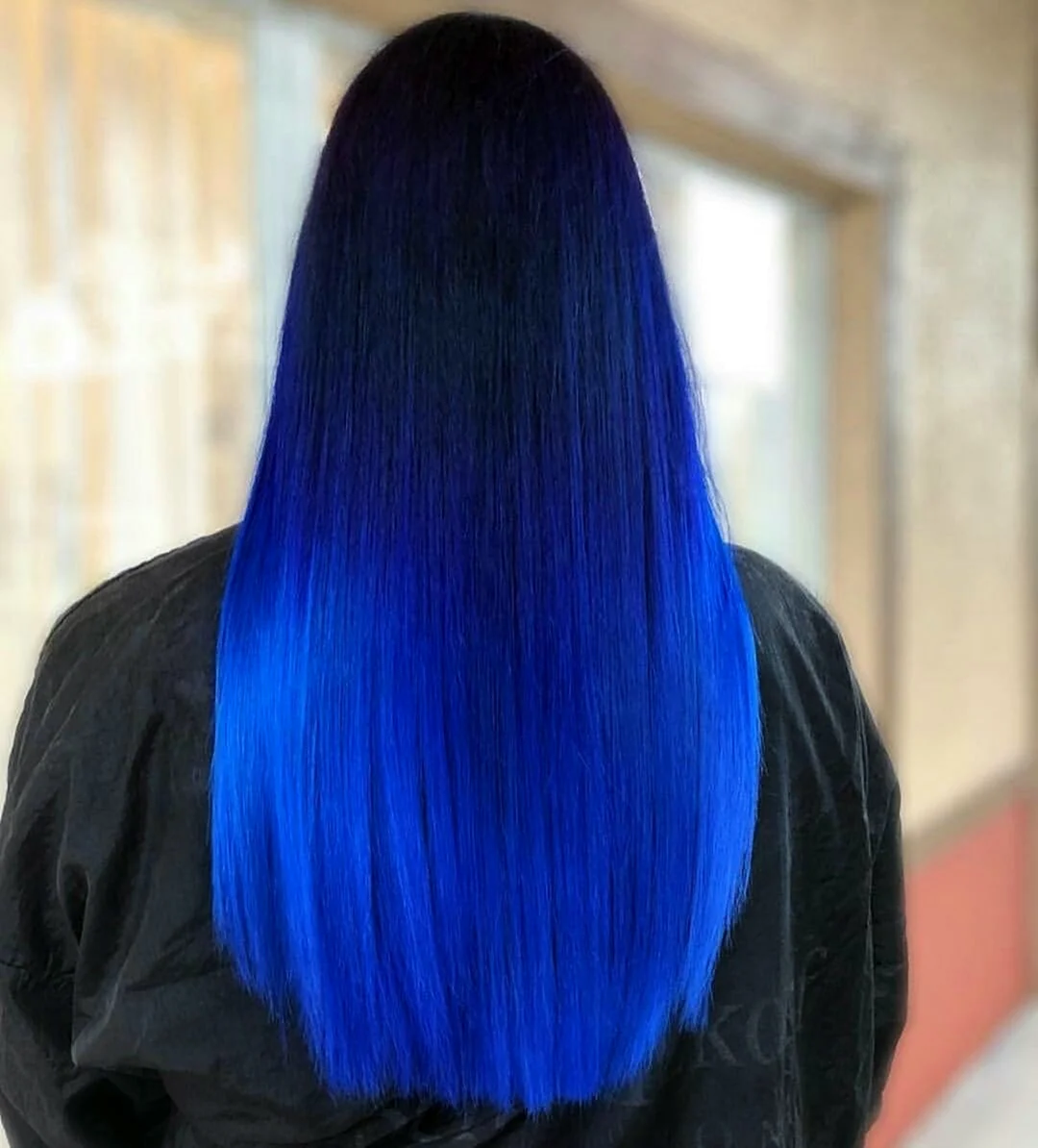 Синее окрашивание волос