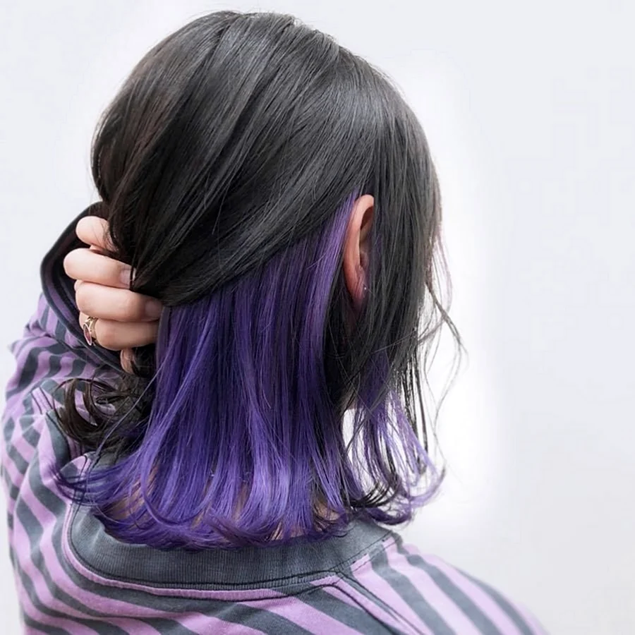 Скрытое окрашивание волос фиолетовый цвет