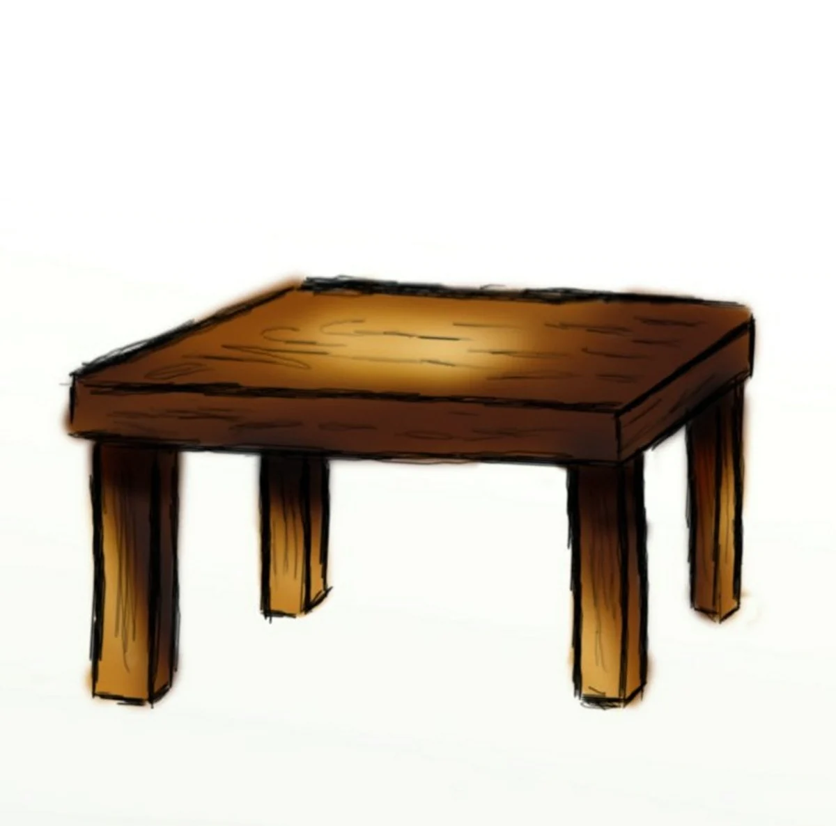 Деревянный стол рисунок