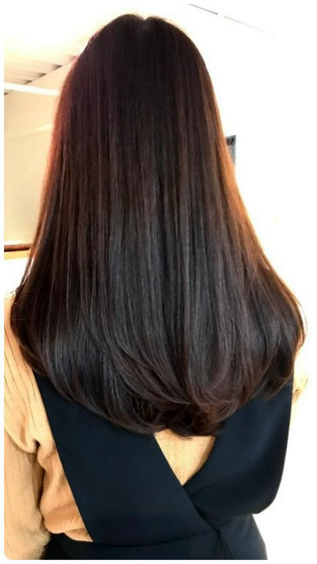 Овальная стрижка на длинные волосы