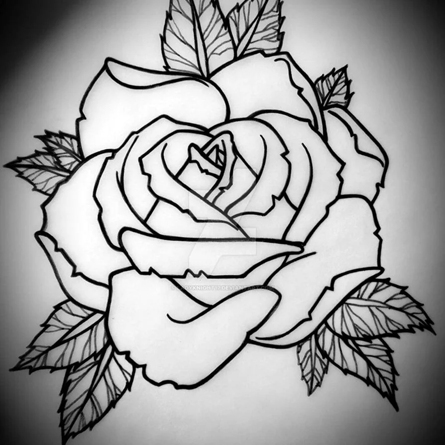 Тату роза