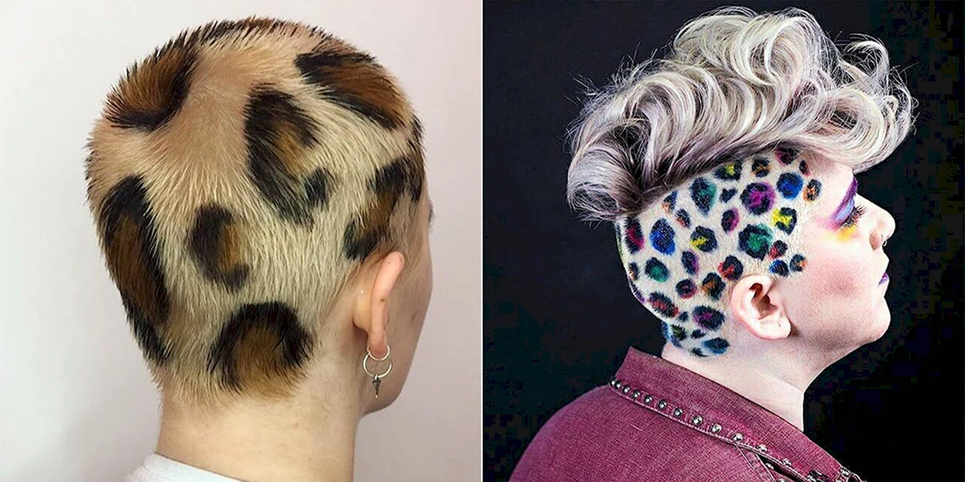Покраска волос леопард