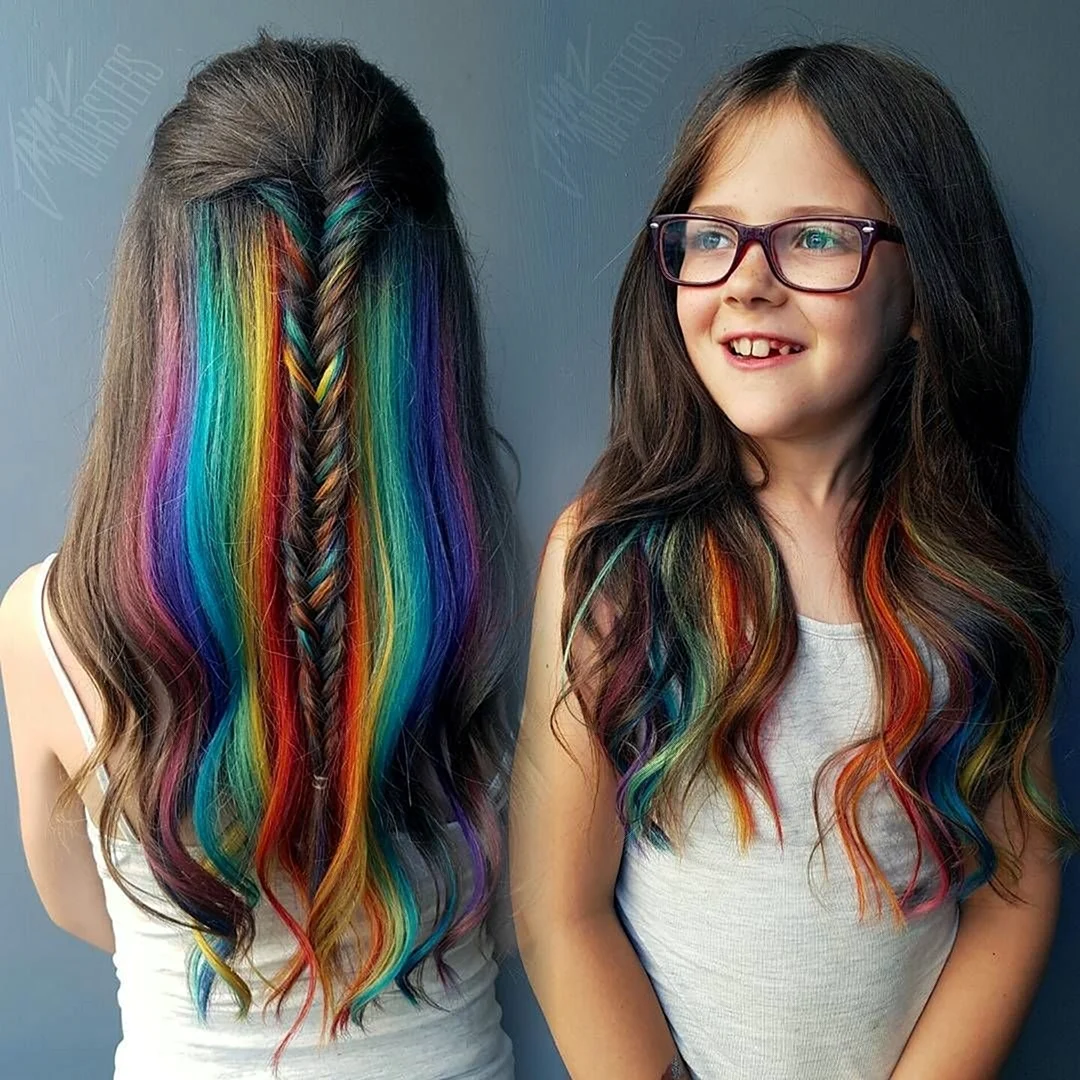 Цветные волосы для детей