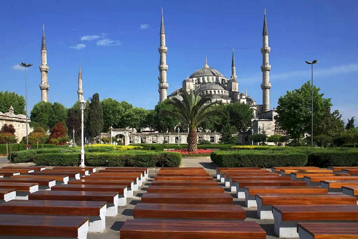 Istanbul mosque. Турция, Стамбул, мечеть Султанахмет. Голубая мечеть Султанахмет.