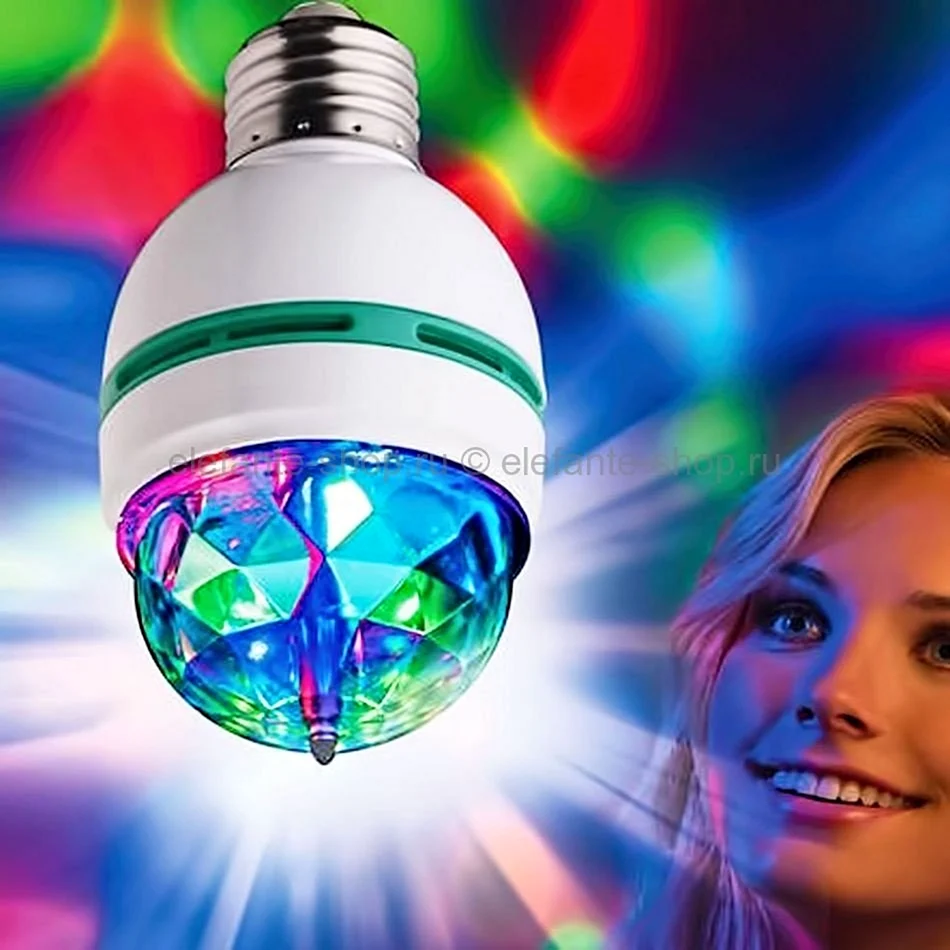 Вращающаяся led диско-лампа Full Color Rotating Lamp