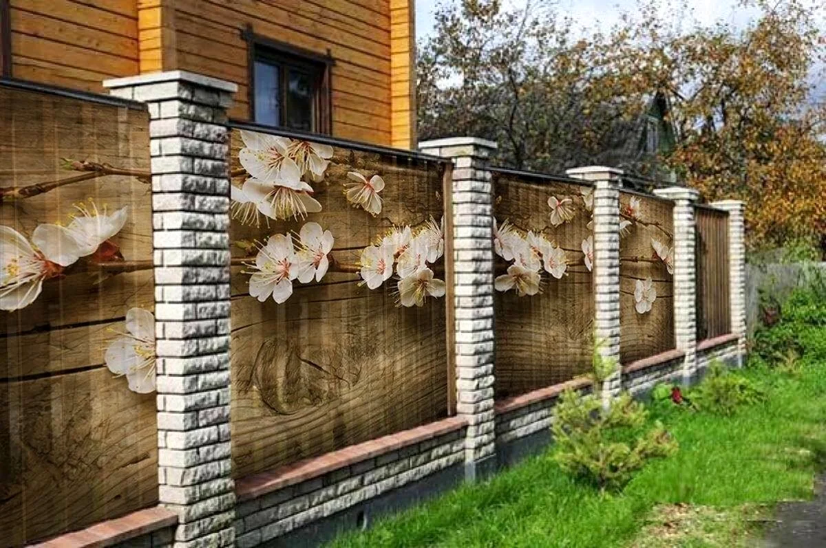 Забор из фотосетки