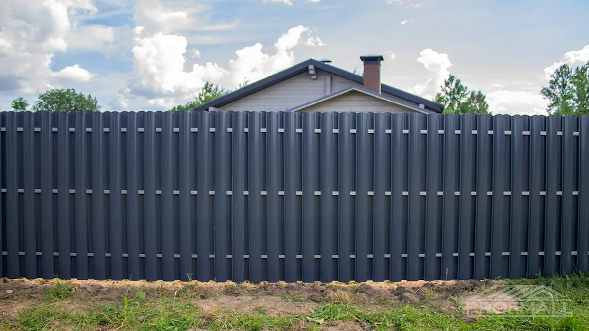 Забор серый графит