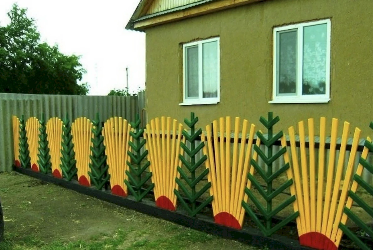 Деревянный забор для палисадника