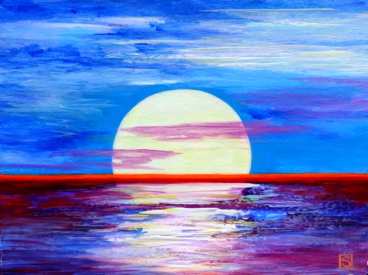 Закат карандашом
