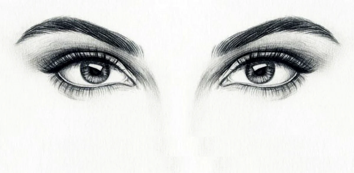 Нарисованные красивые глаза
