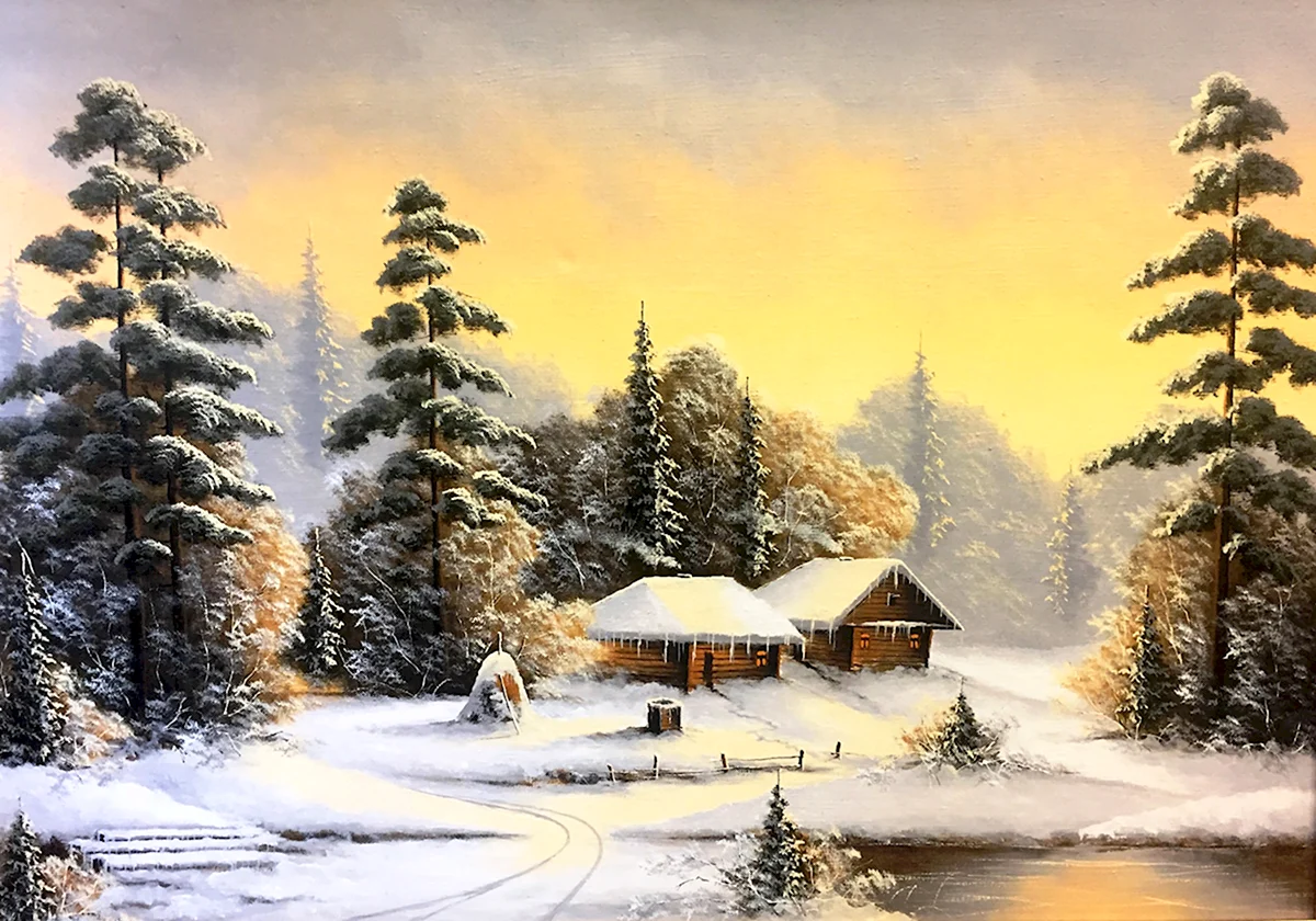 Зимние пейзажи красивые картины